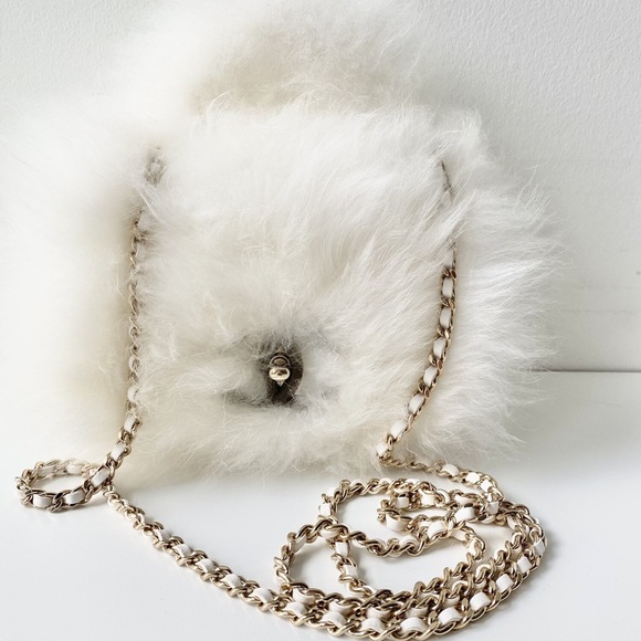 Chanel Rabbit Fur Top Handle Chain Bag - Picture 3 of 11